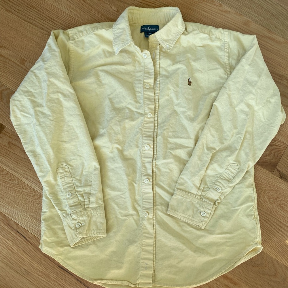 Ralph Lauren Casual Yellow Button Down Shirt